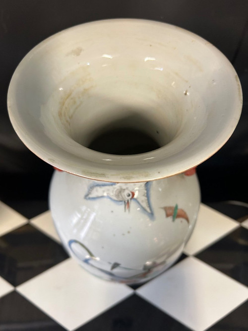 Grande vaso cinese in porcellana della fine del XIX secolo - Cinese