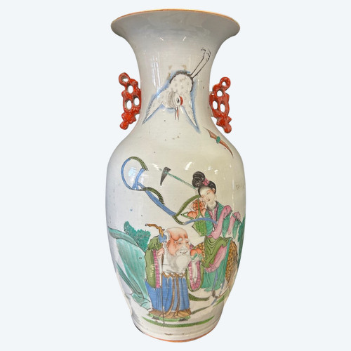 Large Chinese Porcelain Vase Late 19th Century - Chinese