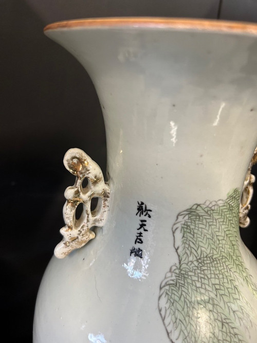 Grande vaso cinese in porcellana della fine del XIX secolo - Cinese