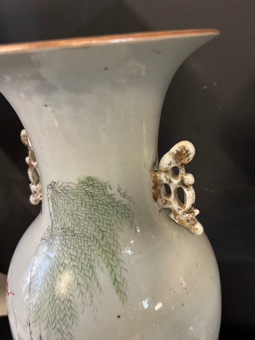 Grande vaso cinese in porcellana della fine del XIX secolo - Cinese