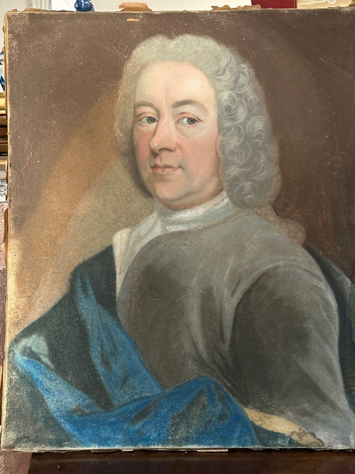 Portrait Of A Man 18th Century -pastel