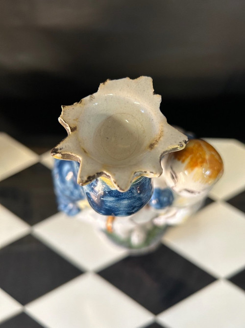 Grande Vierge D’accouchée En Faïence De Nevers «  Notre Dame Victoire Pour Nous » époque XVIIIé