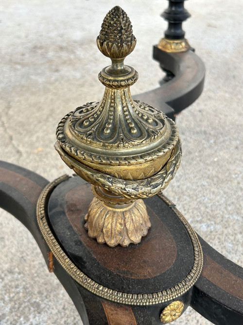 Bel Table De Milieu di epoca napoleonica III - Intarsio - Fine XIX secolo