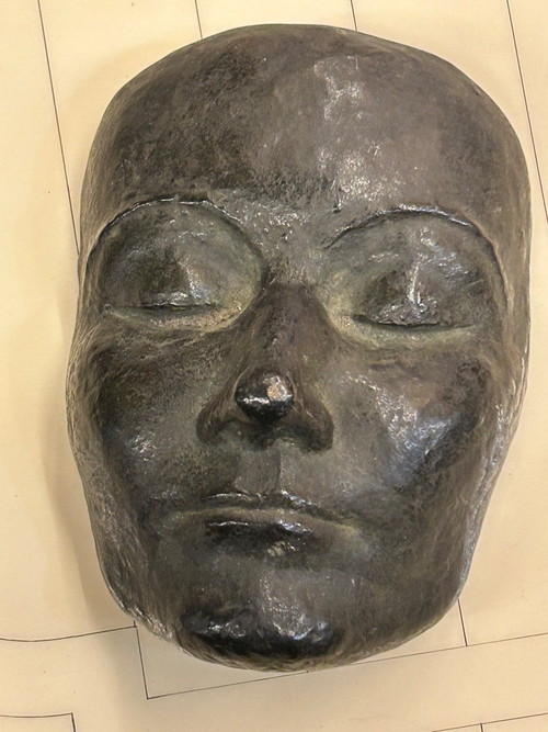 Maschera in Bronzo Firmata Seiler Datata 45 - Altezza 16 Cm