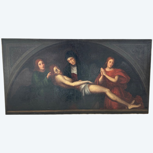 La Piéta D’après Francesco Francia (1450-1517) époque XIXe 96 X 186 Cm