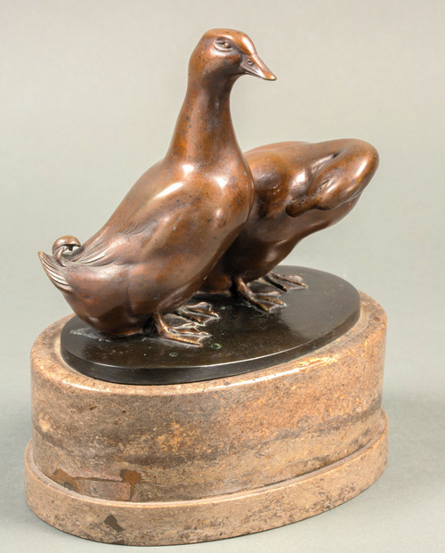 A pair of ducks by Carl August Brasch. 