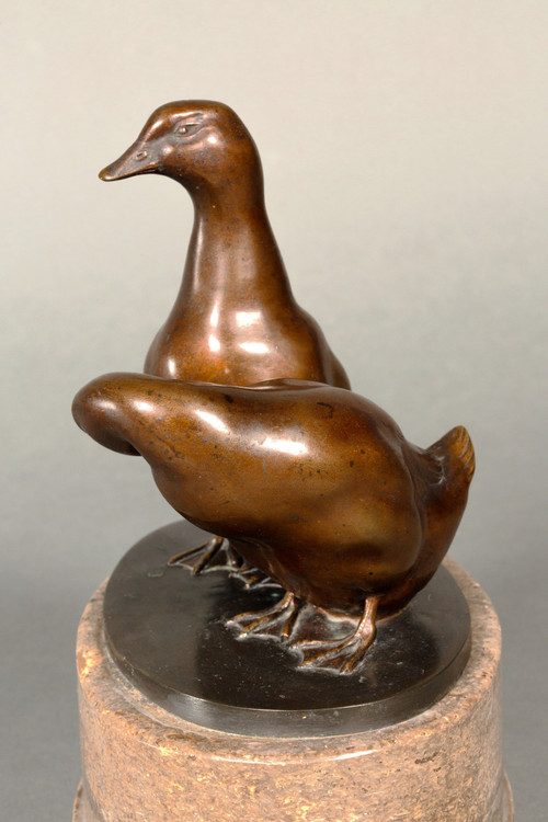A pair of ducks by Carl August Brasch. 