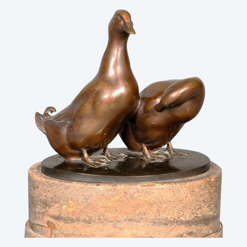 A pair of ducks by Carl August Brasch. 