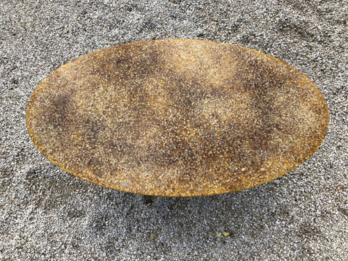 Table Basse En Résine Et éclat De Verre 1970 Pierre Giraudon - Résine Fractale