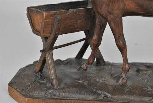 Cheval En Bois Sculpté, Forêt Noire, XIXème Siècle