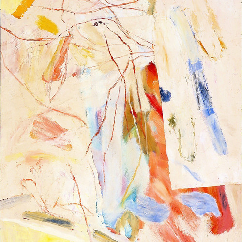 Abstraktes impressionistisches Gemälde auf Tafel „Ineffable“ von Pierre Vlerick.