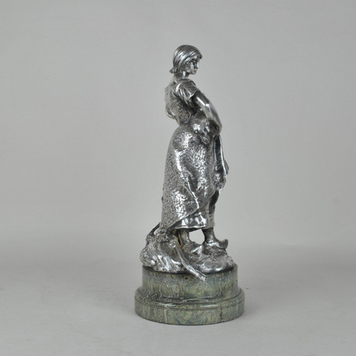 Christofle & R Rozet, Trofeo agricolo in bronzo argentato, inizi del XX secolo
