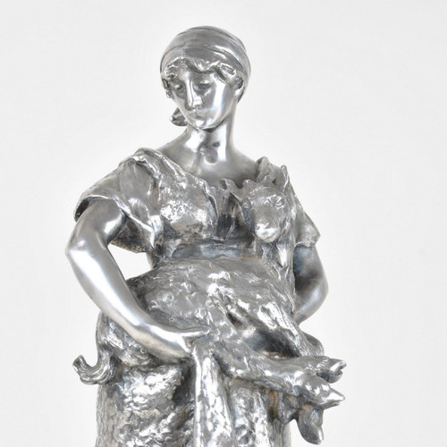 Christofle & R Rozet, Trofeo agricolo in bronzo argentato, inizi del XX secolo