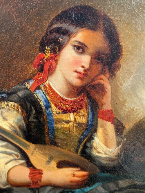 Gemälde - Gemälde auf Leinwand Orientalismus Ende des 19. Jahrhunderts