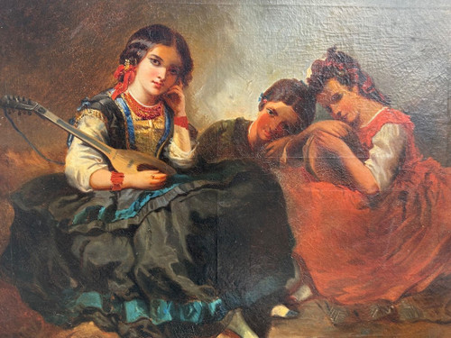 Gemälde - Gemälde auf Leinwand Orientalismus Ende des 19. Jahrhunderts