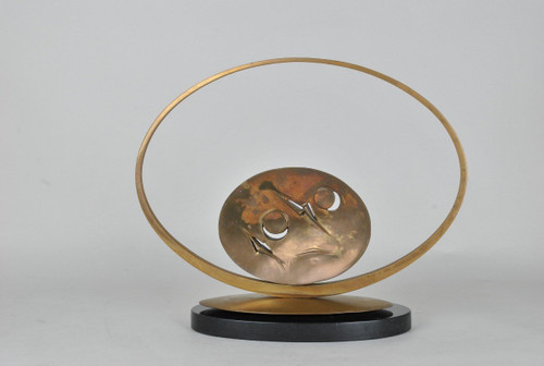Carmello Cappello, Scultura In Bronzo Su Base, XX Secolo