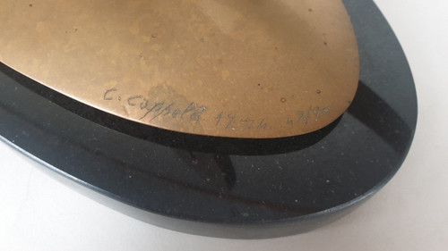 Carmello Cappello, Scultura In Bronzo Su Base, XX Secolo