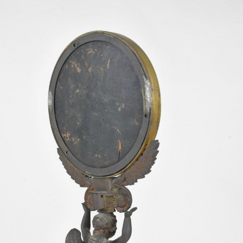 Miroir De Table En Bronze, époque Restauration, XIXème Siècle