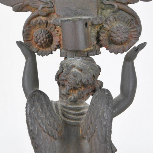 Miroir De Table En Bronze, époque Restauration, XIXème Siècle