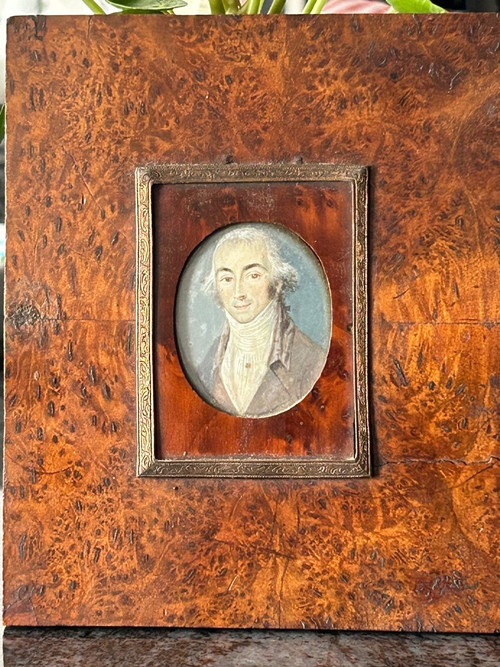 Old Miniature Portrait Of A Man Late 18th Century