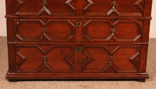 Commode Jacobean En Chêne 17° Siècle