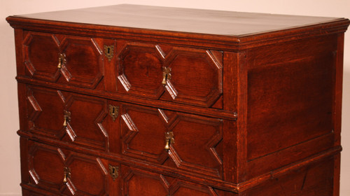 Commode Jacobean En Chêne 17° Siècle