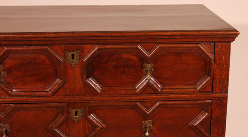 Commode Jacobean En Chêne 17° Siècle