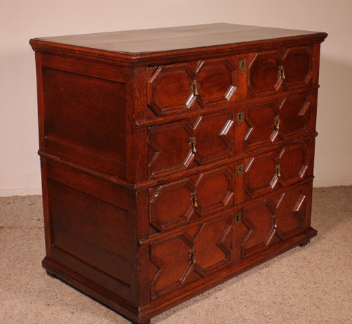 Commode Jacobean En Chêne 17° Siècle