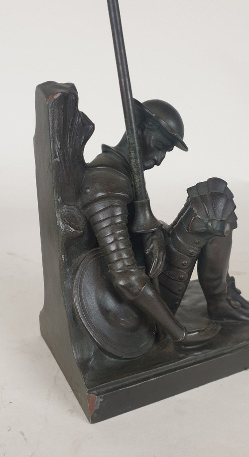 Janle / Max Le Verrier, Paire De Serre-livres Don Quichotte, Art Déco, XXème Siècle