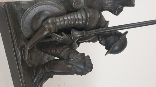 Janle / Max Le Verrier, Paire De Serre-livres Don Quichotte, Art Déco, XXème Siècle