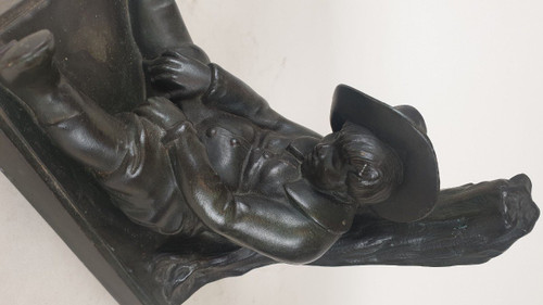 Janle / Max Le Verrier, Paire De Serre-livres Don Quichotte, Art Déco, XXème Siècle