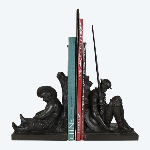 Janle / Max Le Verrier, Paire De Serre-livres Don Quichotte, Art Déco, XXème Siècle