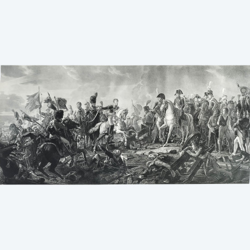 Battle Of Austerlitz After Gérard 19th C Engraving Etching Old Print