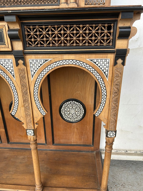 Atelier De Giuseppe Parvis - Grande Console Et Son Miroir égypte Vers 1880