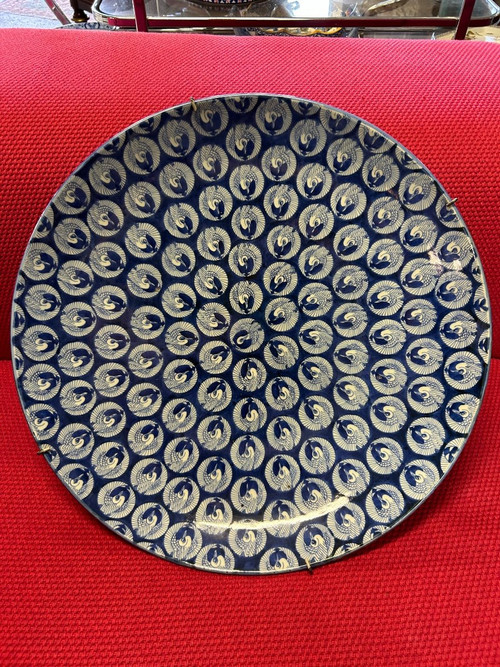Énorme Plat En Porcelaine Du Japon époque Fin XIXe - Diamètre 55 Cm
