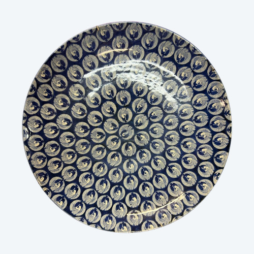 Énorme Plat En Porcelaine Du Japon époque Fin XIXe - Diamètre 55 Cm