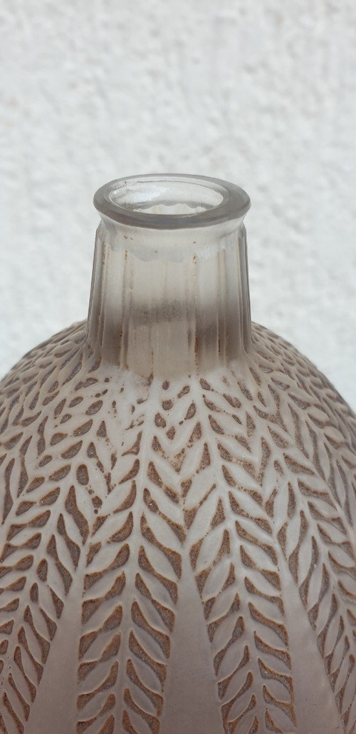 R Lalique, Vase Mimosa, Art Nouveau, XXème Siècle