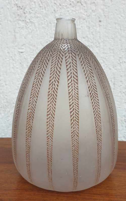R Lalique, Vase Mimosa, Art Nouveau, XXème Siècle