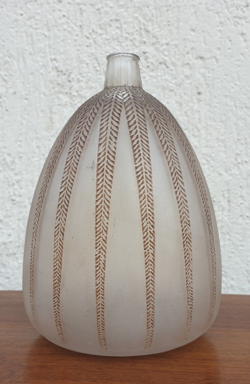 R Lalique, Vase Mimosa, Art Nouveau, XXème Siècle