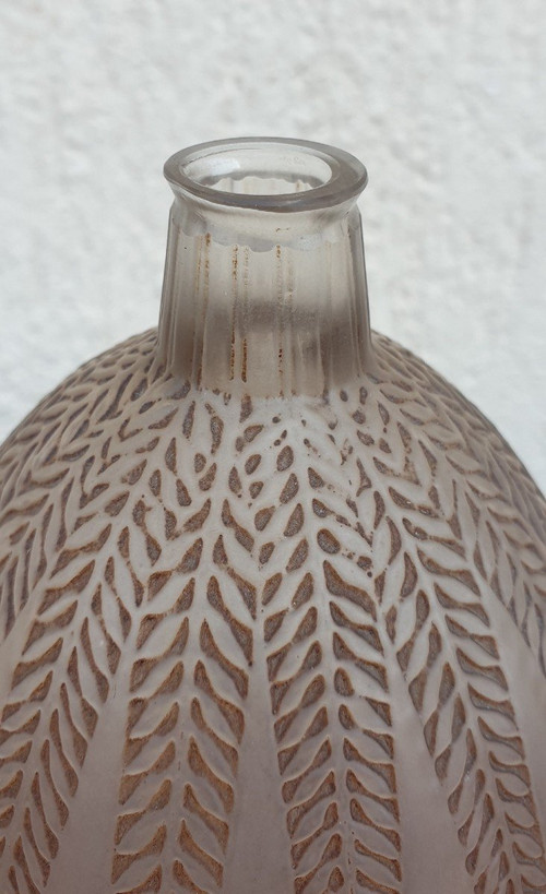 R Lalique, Vase Mimosa, Art Nouveau, XXème Siècle