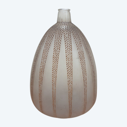 R Lalique, Mimosa Vase, Art Nouveau, 20th Century