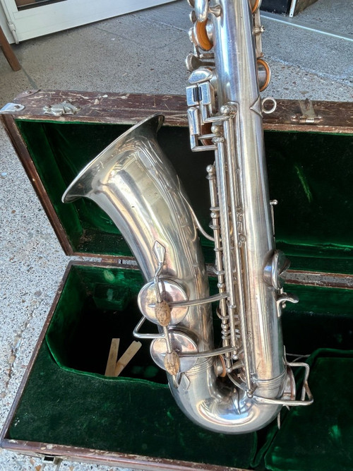 Saxophone - Saxo - Métal Argenté Vers 1930-40 Pas De Marque