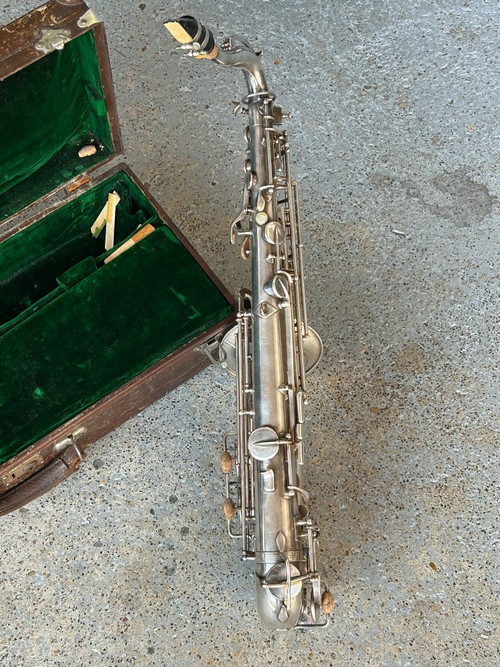 Saxophone - Saxo - Métal Argenté Vers 1930-40 Pas De Marque