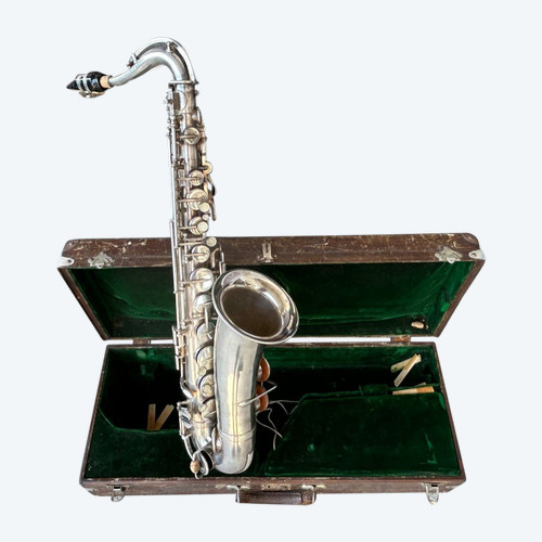 Saxophone - Saxo - Métal Argenté Vers 1930-40 Pas De Marque