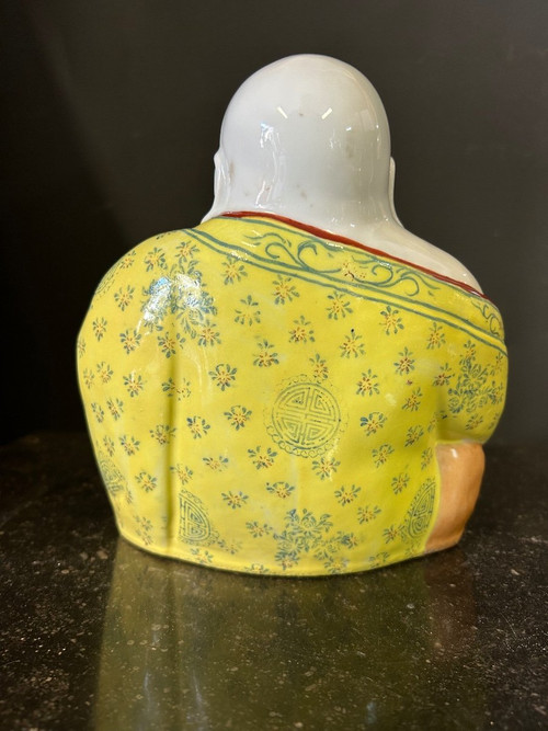 Buddha - Budai - Putai Rieur Enameled polychrome porcelain China Early 20th century
