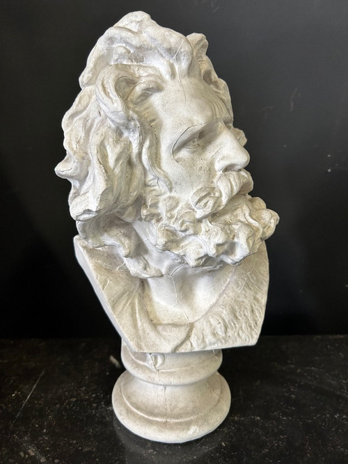 Rude François ( 1784-1855) Dopo la testa di un antico gallo Busto in gesso H 39 cm