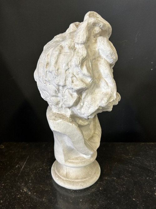 Rude François ( 1784-1855) Dopo la testa di un antico gallo Busto in gesso H 39 cm
