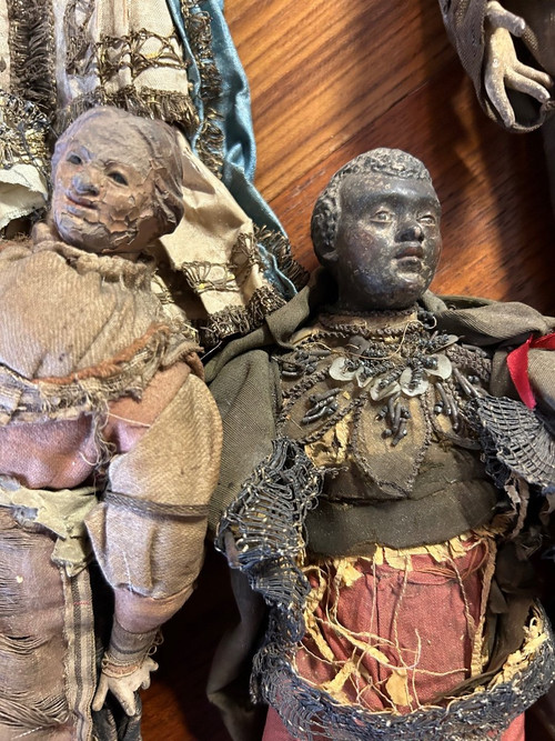 Lot Of Seven Neapolitan Nativity Figures From The 18th Century - Italy - Naples