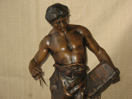 Grande scultura in regola di Emile Picault, Science et Artisan del XIX secolo