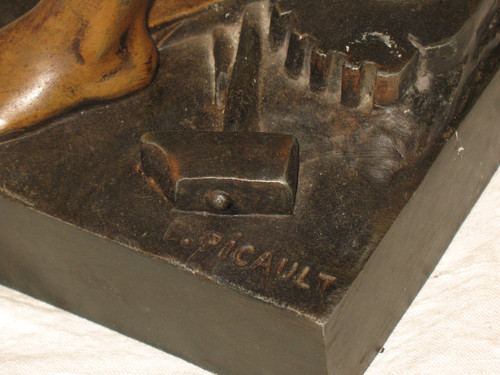 Grande scultura in regola di Emile Picault, Science et Artisan del XIX secolo